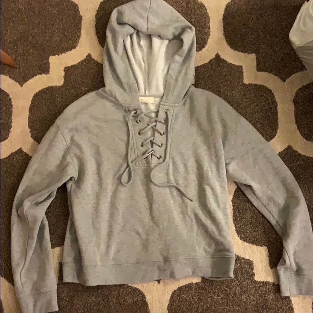 Lace Up Sweatshirt